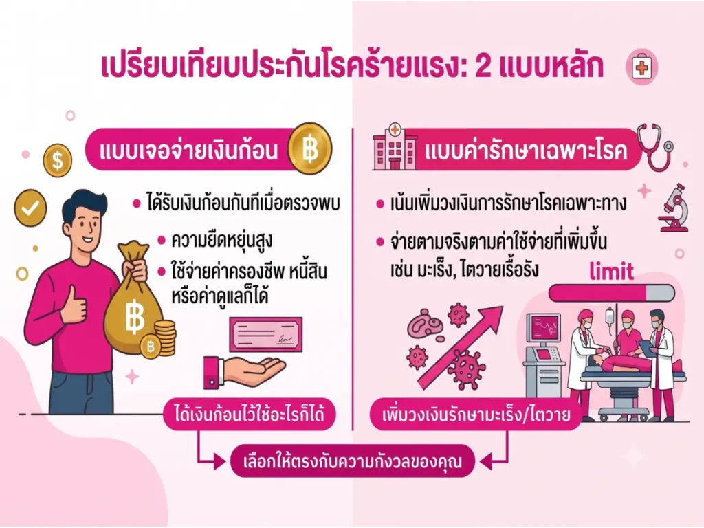 โรคร้ายแรงต้องมีประกันแยกไหม ในเมื่อมีประกันสุขภาพแล้ว? 1 โรคร้ายแรงต้องมีประกันแยกไหม ในเมื่อมีประกันสุขภาพแล้ว? - รูปประกอบ
